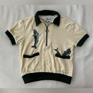 Tombolo Angler Half Zip, Terry Cloth Shirt